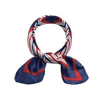 Women's Small Square Scarf Scarves Leopard Printed Striped Neckerchief