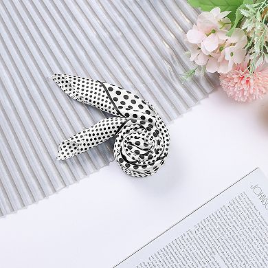 Women's Small Square Scarf Scarves Leopard Printed Striped Neckerchief