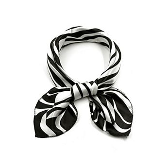 Women's Small Square Scarf Scarves Leopard Printed Striped Neckerchief
