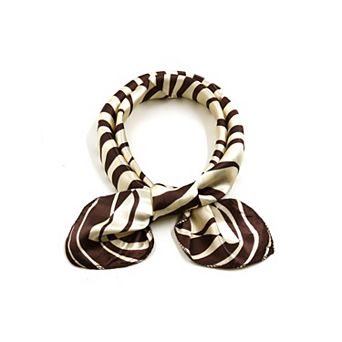 Women's Small Square Scarf Scarves Leopard Printed Striped Neckerchief