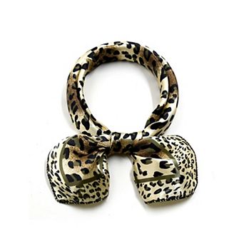 Women's Small Square Scarf Scarves Leopard Printed Striped Neckerchief