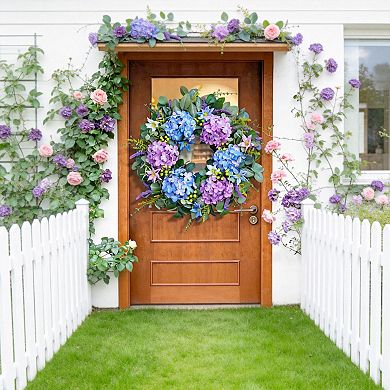 Monet Blue Purple Hydrangea Spring Wreath