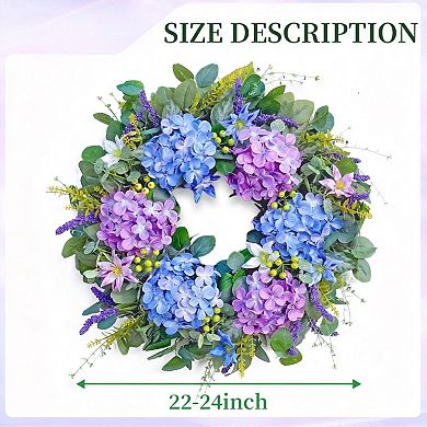 Monet Blue Purple Hydrangea Spring Wreath