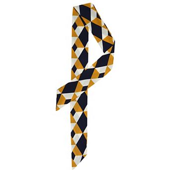 Women Polka Dots Stripe Heart Print Skinny Scarf Sharp Neck Scarves Double-Sided Neckerchief