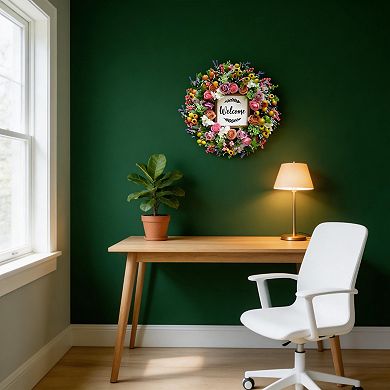 Berry Floral Welcome Wreath Spring Summer