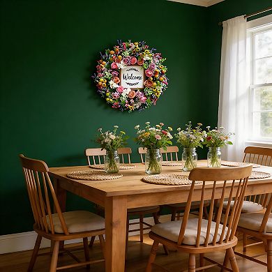 Berry Floral Welcome Wreath Spring Summer