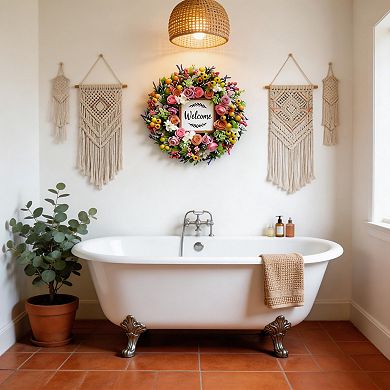 Berry Floral Welcome Wreath Spring Summer