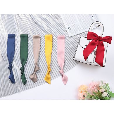 Women Skinny Scarf Plain Solid Color Pure Long Scarves Neckerchief