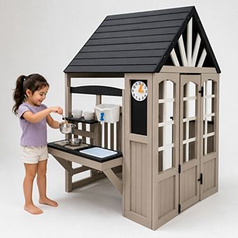 Funphix Playhouse Kitchen with Water Sink & Garden Planters