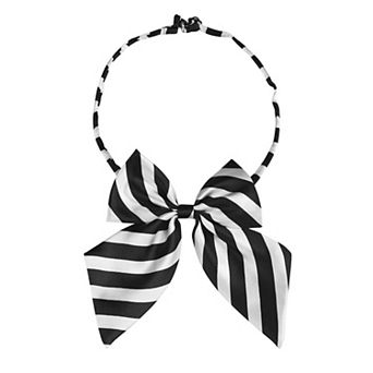 Striped Pre-Tied Uniform Adjustable Bow Tie for Cosplay Costume for Men Women
