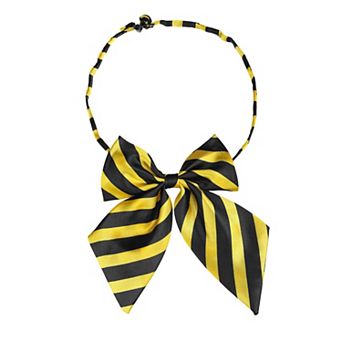 Striped Pre-Tied Uniform Adjustable Bow Tie for Cosplay Costume for Men Women