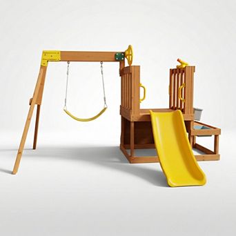 Funphix Kids Playhouse with Slide, Swing & Water Play Box