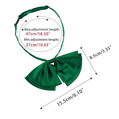 Women's Pre-Tied Neckties Bow Solid Adjustable Casual Uniform Bowtie