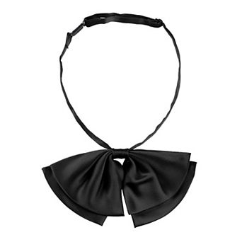 Women's Pre-Tied Neckties Bow Solid Adjustable Casual Uniform Bowtie