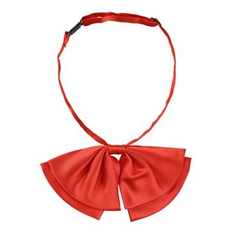 Women's Pre-Tied Neckties Bow Solid Adjustable Casual Uniform Bowtie