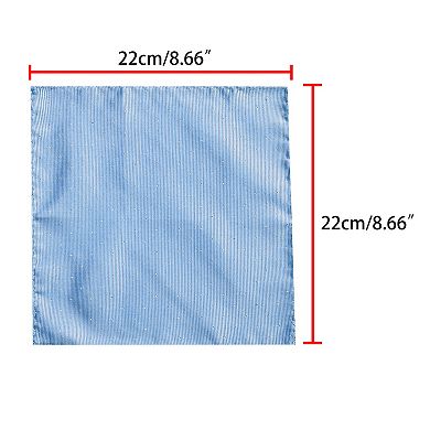 Men's Pocket Squares Classic Satin Polka Dots Solid Color Handkerchiefs for Wedding Business