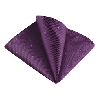 Men's Pocket Squares Classic Satin Polka Dots Solid Color Handkerchiefs for Wedding Business
