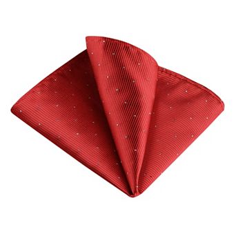 Men's Pocket Squares Classic Satin Polka Dots Solid Color Handkerchiefs for Wedding Business