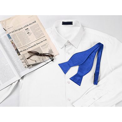 Men's Solid Color Self-tied for Formal Wedding Party Tuxedo Bow Ties