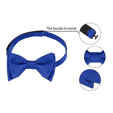 Men's Solid Color Self-tied for Formal Wedding Party Tuxedo Bow Ties