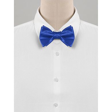 Men's Solid Color Self-tied for Formal Wedding Party Tuxedo Bow Ties