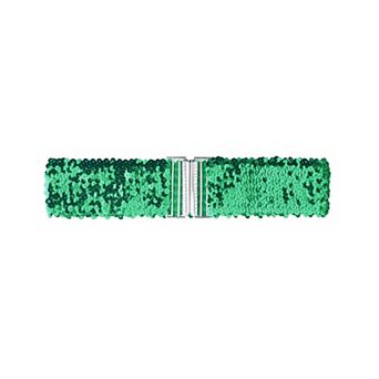 Women's Plus Size Stretchy Waist Belts Metal Interlock Buckles Sequins Decor Belts for Dresses