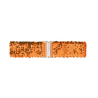 Women's Plus Size Stretchy Waist Belts Metal Interlock Buckles Sequins Decor Belts for Dresses
