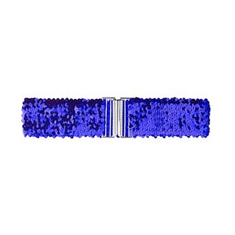 Women's Plus Size Stretchy Waist Belts Metal Interlock Buckles Sequins Decor Belts for Dresses