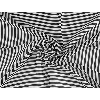 Women's Stripe Print Square Scarves Kerchief Neck Scarf Neckerchief Headband