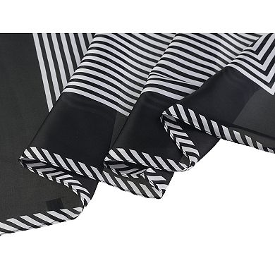 Women's Stripe Print Square Scarves Kerchief Neck Scarf Neckerchief Headband