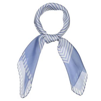Women's Stripe Print Square Scarves Kerchief Neck Scarf Neckerchief Headband
