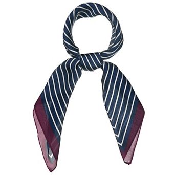Women's Stripe Print Square Scarves Kerchief Neck Scarf Neckerchief Headband