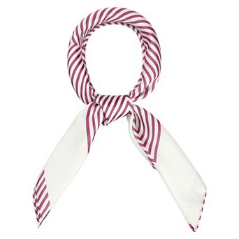 Women's Stripe Print Square Scarves Kerchief Neck Scarf Neckerchief Headband