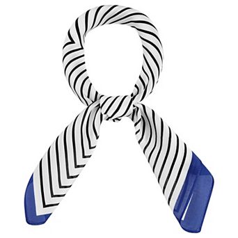 Women's Stripe Print Square Scarves Kerchief Neck Scarf Neckerchief Headband