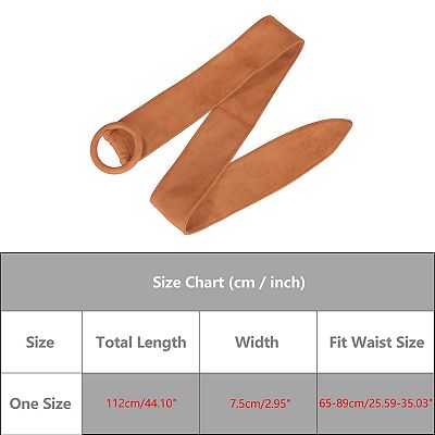 2676 Ladies Solid Wide Waist Belt, Vintage Round Buckle Obi Cinch Elerevyo Ladies Wide Waist Belt, Vintage Round Buckle Obi  main image 2