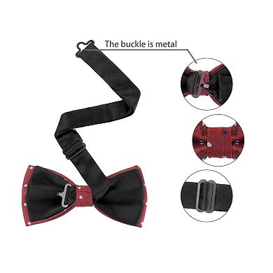Men's Pre-Tied Adjustable Polka Dots Neck Ties Tuxedo Work Party Prom Bowtie