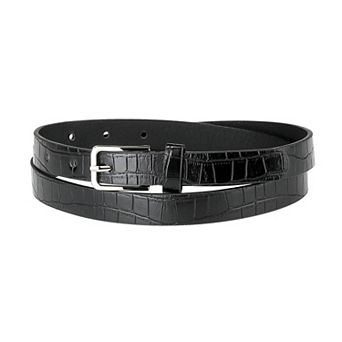 Women's Skinny Waist Belts Single Pin Buckle Cute Animal Printed Pants Dress Thin Faux Leather Belt