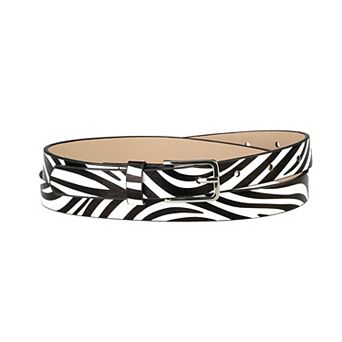 Women's Skinny Waist Belts Single Pin Buckle Cute Animal Printed Pants Dress Thin Faux Leather Belt