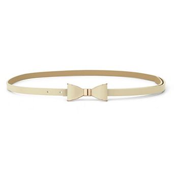 Extra-Skinny Waist Belt Metal Bow-knot No Buckle Thin Belt for Women