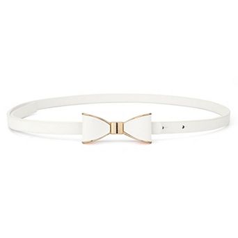 Extra-Skinny Waist Belt Metal Bow-knot No Buckle Thin Belt for Women