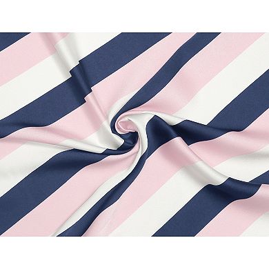 Women's Stripe Print Square Scarves Kerchief Neck Head Scarf Neckerchief Headband
