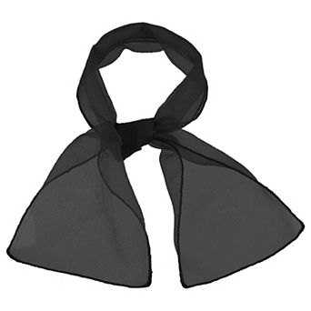 Women's Transparent Skinny Organza Scarf Solid Color Lightweight Neckerchief