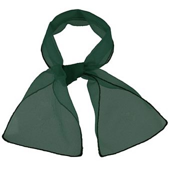 Women's Transparent Skinny Organza Scarf Solid Color Lightweight Neckerchief