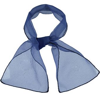 Women's Transparent Skinny Organza Scarf Solid Color Lightweight Neckerchief