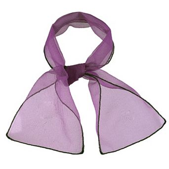 Women's Transparent Skinny Organza Scarf Solid Color Lightweight Neckerchief