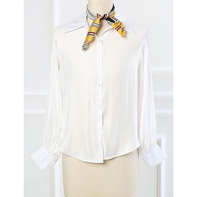 Women's Small Stripe Print Square Neck Wrap Scarves Head Scarf Kerchief Neckerchief