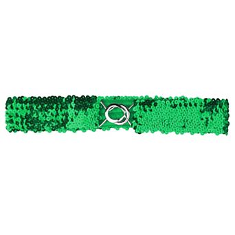 Women's Plus Size Stretchy Skinny Waist Belts Shiny Sequins Decor Elastic Belts for Dresses