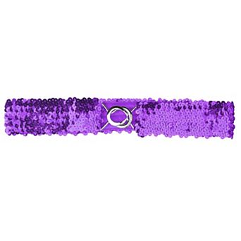 Women's Plus Size Stretchy Skinny Waist Belts Shiny Sequins Decor Elastic Belts for Dresses