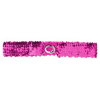 Women's Plus Size Stretchy Skinny Waist Belts Shiny Sequins Decor Elastic Belts for Dresses