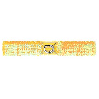 Women's Plus Size Stretchy Skinny Waist Belts Shiny Sequins Decor Elastic Belts for Dresses
